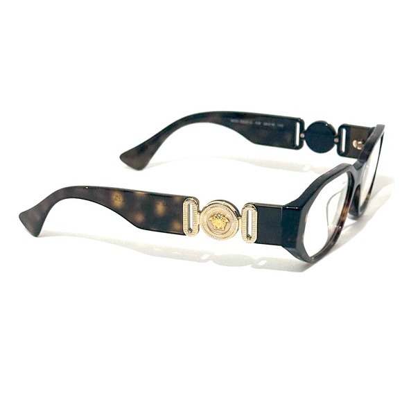 Versace Mod 3320-U 108 Brown and Gold Women's Glasses 3320 U New Authentic - Picture 7 of 10